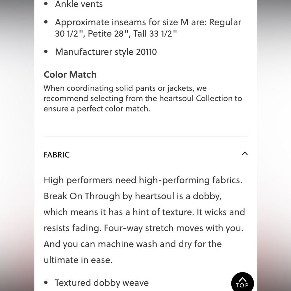 Heart Soul Women XL Scrub Pant 4-Pocket STRETCH Logo Elastic Black Petite 1X - Picture 5 of 12